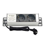 AMP CONNECT İkili Şebeke 1,5 kablo  Alüminyum Grup Priz