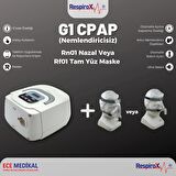 NEMLENDİRİCİSİZ G1 CPAP CIHAZI + RN01 veya RF01 UYKU SOLUNUM MASKESİ