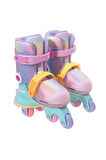 Paten Ayarlanabilir Dönüşen Tekerlekli 2 In 1 Twisty Paten - Pembe 29-32