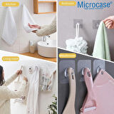 Microcase Kendinden Yapışkanlı Banyo Mutfak Eşya Havlu Vb Ürün Askılığı - ŞEFFAF AL4835 3 Adet