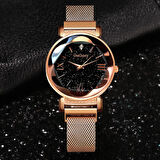 Gogoey Kadın Kol Saati Lüks Moda Şık Trend Set Saat Rose Gold Renk + 4 Adet Bileklik