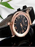 Gogoey Kadın Kol Saati Lüks Moda Şık Trend Bayan Takı Saat Siyah Rose Gold