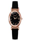 Gogoey Kadın Kol Saati Lüks Moda Şık Trend Bayan Takı Saat Siyah Rose Gold