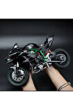 KAWASAKİ H2R 1/6 MOTOR MAKET - İSİKLİ SESLİ BENZİNLİ EGZOZ DUMANLİ (VİDEOYU İZLEYİN)