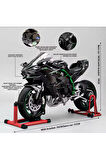 KAWASAKİ H2R 1/6 MOTOR MAKET - İSİKLİ SESLİ BENZİNLİ EGZOZ DUMANLİ (VİDEOYU İZLEYİN)