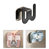 Microcase  Duvara Monte Yapışkanlı Metal Terlik Askılığı Çok Fonksiyonlu Portatif Askılık - SİYAH AL4933 1 Adet