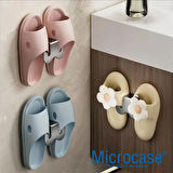 Microcase  Duvara Monte Yapışkanlı Metal Terlik Askılığı Çok Fonksiyonlu Portatif Askılık - SİYAH AL4933 1 Adet