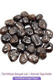 Sertifikalı Tamburlanmış Lal Granat Garnet Taşı Kütle (3 Adetli)