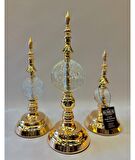 GAGA-151 3'LÜ ŞAMDAN SET GOLD CAM