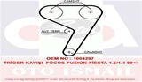 Gates 5433XS Eksantrik Kayışı 117x220 Ford C-Max 1.6 16V Focus 1.4 1.6 16V Fiesta 1.2 1.4 1.6 Mazda Volvo Ct880 96MM6K288A2A