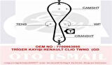 Gates 5454XS Eksantrik Kayışı 087x170 Clio Kango Symbol Twingo 1.2 8V Nissan Kubistar 1.2 8V Ct914 7700836095