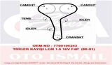 Gates 5507XS Eksantrik Kayışı 128x270 Megane Laguna 1.6 1.8 2.0 98 01 Clio Sport 2.0 16V 00 05 Ct976 8200098343