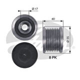 Gates OAP7137 Alternatör Kasnağı X164 09-12 W211 06-08 W221 09-13 W164 09-10 A6291500160
