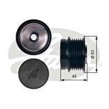 Gates OAP7141 Alternatör Kasnağı Jeep Lıberty 01-03 