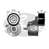 Gates T38371 Alternatör Gergi Rulmanı Kütüklü 206 1.4HDI 407 Partner 1.6 HDI C3 1.6 16V C5 1.6HDI Berlingo 1.5 2S616A228AG