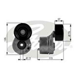 Gates T38431 Alternatör Gergi Rulmanı Kütüklü Transit V184 2.4 Dı-2.4 TDI-2.4 Tde 00-06 76X37X17 YC1E6A228AF