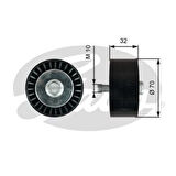 Gates T39270 Alternatör Gergi Rulmanı Opel Antara 2.2 CDTI 2.2 CDTI 4x4 9 25192084