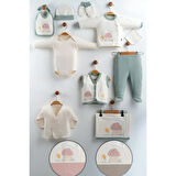 GAYE KIZ BEBEK ÇİÇEK NAKIŞLI 10 LU HAZTANE ÇIKIŞ ZIBIN SETİ .