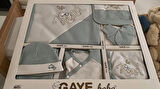 0-3 AY BEBEK UNİSEX GAYE ORGANİK KİND NAKIŞLI 10 LU BODY/ZIBIN SETİ