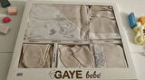 0-3 AY BEBEK UNİSEX GAYE ORGANİK KİND NAKIŞLI 10 LU BODY/ZIBIN SETİ