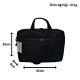 Gbmotion 3 Bölmeli Evrak ve 17.3 İnç Laptop El ve Omuz Çantası