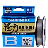 İp Misine Shimano Kairiki Stell Gray (Gri) 0,19mm 150 metre 8kat