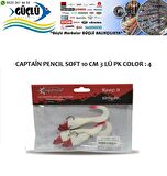 LEVREK TURNA SİLİKONU CAPTAIN PENCIL SOFT 10 CM 3 LÜ PK RENK : 4