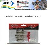 LEVREK TURNA SİLİKONU CAPTAIN STYLE SOFT 8 CM 5’Lİ PK RENK :4