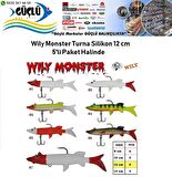 Turna Silikonu 12 cm Wily Monster 5’li Paket RENK:3