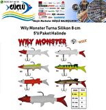 Turna Silikonu 8 cm Wily Monster 5’li Paket RENK:3