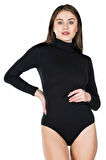 Beruflic Uzun Kol Boğazlı Çıtçıtlı Kadın Body 322