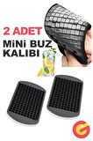 GüncelÇarşı 2 Adet 160'lı Mini Küp Buz Kalıbı Silikon Buzluk Mini Buz Küpleri