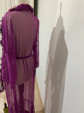 Kadın Özel Tasarım Tül Transparan Sabahlık Pareo Kimono