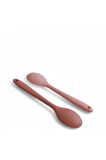 silikon 20cm 2'li pembe + tozpembe kaşık