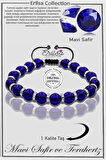 Sertifikalı AAA+ Hematit -  Mavi Safir Taşı Bileklik - Ayarlamalı