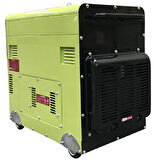 Genpower GDG 9500 TEC Model 8,8 Kva, Dizel, Ses İzolasyon Kabinli, Marşlı,Tekerlekli, Trifaze (380 Volt) Portatif Jeneratör