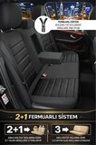 Volkswagen Polo 1.4 Tdi Basicline 4 Kapı (75) 2004 UYUMLU  KUMAŞ ALCANTARA OTO KOLTUK KILIFI SİYAH