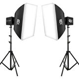 Gdx ML100 Bicolor 60x90 SoftBox Video ve Ürün Çekim İkili Işık Seti