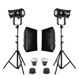 Gdx EXC-220C-II 2'li Set - Gridli 60x90 Octa Softbox 260cm Tripod