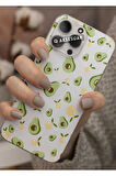 General Mobile GM 23 SE Uyumlu Sevimli Avakado Tasarımlı Şeffaf Telefon Kılıfı Kapak Case