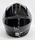 MT Kask Mt Genesis Sv A11 Çene Açılır Kask Parlak Siyah
