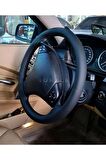 Dikmeli Direksiyon Kılıfı Bmw 520 Uyumlu Soft Esnek Kokusuz Siyah Ipli-(38×10.5CM)