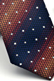 Kahverengi Verev Desenli Lacivert Dokuma Kumaş Mendilli Slim Fit Kravat // SDK-2505-2