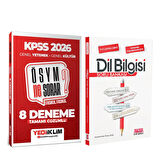 Yediiklim 2026 KPSS ÖSYM NE SORAR GY GK Tamamı Çözümlü Fasikül 8 Deneme ve AKM Dil Bilgisi Soru Bankası Seti 2 Kitap