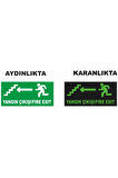 Yangın Çıkış Sol Ok Fosforlu Levha