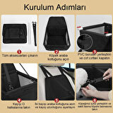 Evcil Hayvan Araba Koltuğu Katlanabilir Nefes Alabilir El ile Motorla Taşınabilir Kedi Köpek Koltuğu