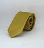 Gold Çocuk Boy Düz Renk Saten Kravat - CK-35