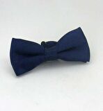 Lacivert Çocuk Boy Düz Renk Saten Papyon - CP-05
