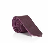 Mürdüm Slim Fit Düz Renk Dokuma Kravat / DDK-13