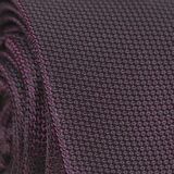 Koyu Mürdüm Slim Fit Düz Renk Dokuma Kravat / DDK-14